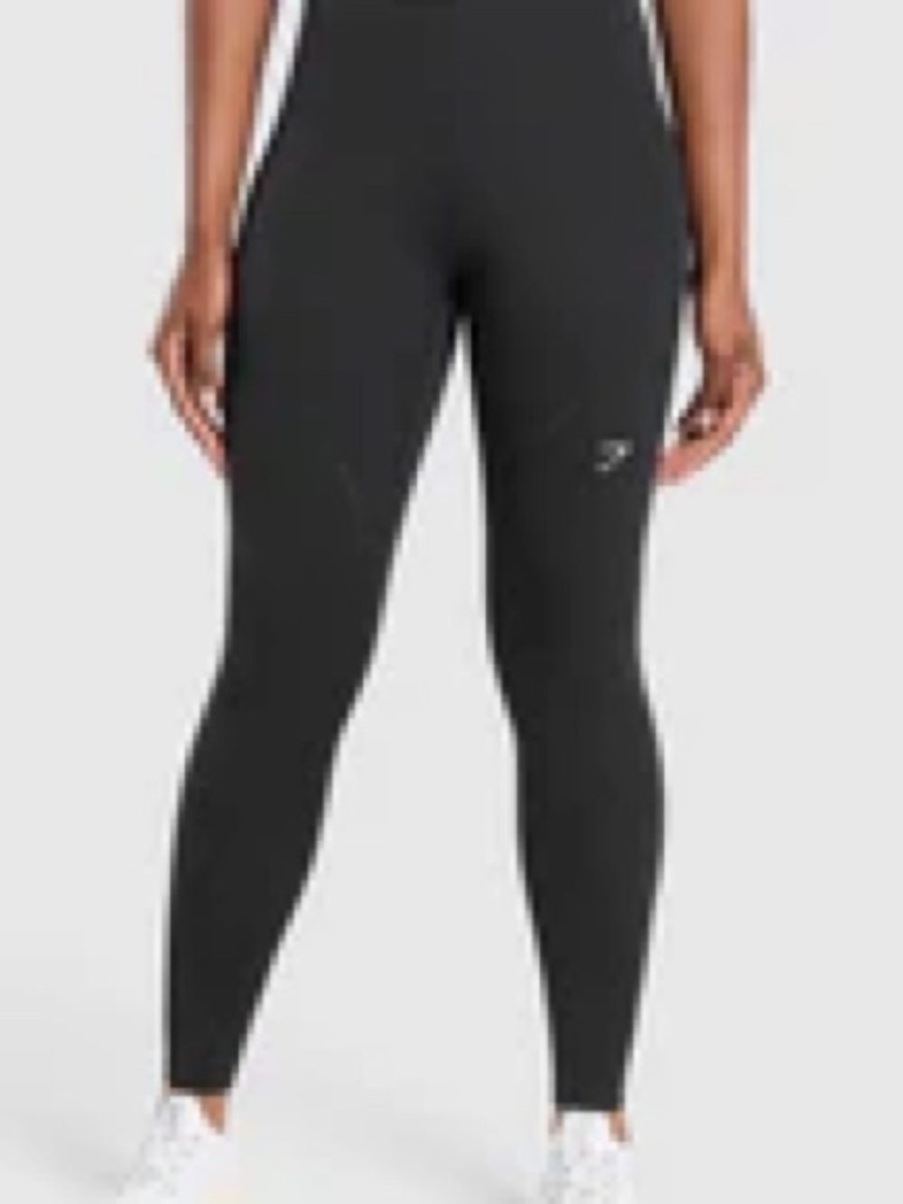 Gymshark Black Running Leggings Size Small Drawstring Waist Zip Pocket